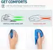 DeLUX Seeker wireless Ergonomic vertical Mouse, blue, USB