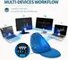 DeLUX Seeker wireless Ergonomic vertical Mouse, blue, USB