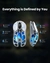 GravaStar Mercury M1 Pro wireless Gaming Mouse, Battle Worn Edition, Silver Mist, USB/Bluetooth