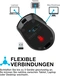 JLab Go Charge wireless Mouse, black, USB/Bluetooth
