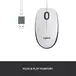 Logitech M100 Refresh 2022 Optical Mouse white, USB