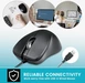 Perixx PERIMICE-221U Silent Ergonomic Mouse, black, USB