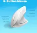 Perixx PERIMICE-713, white, vertical, right hander, USB