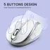 Perixx PERIMICE-721 SW wireless Ergonomic Mouse white/silver, USB