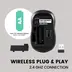 Perixx PERIMICE-722B wireless Optical Mouse black, USB