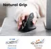 Perixx PERIMICE-813, black, vertical, right hander, USB/Bluetooth