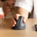 R-Go HE Basic Mouse vertical wireless mouse medium, grey, Bluetooth