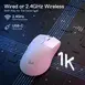 Redragon M916 K1NG wireless Lite Ultra-Lightweight Gaming Mouse white, USB