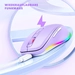 Seenda rechargeable wireless RGB Mouse with Jiggler function, purple, USB