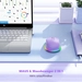 Seenda rechargeable wireless RGB Mouse with Jiggler function, purple, USB