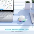 Seenda rechargeable wireless RGB Mouse with Jiggler function, white, USB