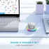 Seenda rechargeable wireless RGB Mouse with Jiggler function, silver/white, USB