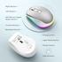 Seenda rechargeable wireless RGB Mouse with Jiggler function, silver/white, USB