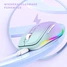Seenda rechargeable wireless RGB Mouse with Jiggler function, light green/purple, USB