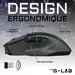 The G-Lab Kult Caesium wireless Gaming Mouse, black, USB