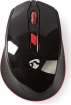 Nedis wireless Mouse with Nano dongle, black/red, USB