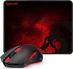 Redragon M601-3 Centrophorus black/red, incl. mousepad, U...