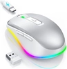 Seenda rechargeable wireless RGB Mouse with Jiggler funct...