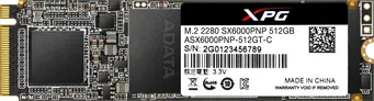 ADATA XPG SX6000 Pro 512GB, M.2 2280 / M-Key / PCIe 3.0 x4