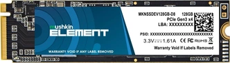 Mushkin Element NVMe SSD 128GB, M.2 2280 / M-Key / PCIe 3.0 x4