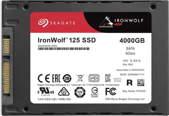 Seagate IronWolf 125 NAS SSD +Rescue 4TB, 2.5" / SATA 6Gb/s