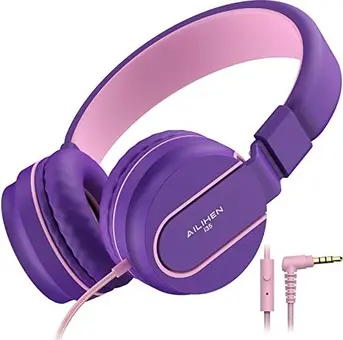 Ailihen children Headphones with cable purple