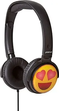 groov-e EarMOJI's DJ Style stereo headphones Heart Eyes Face