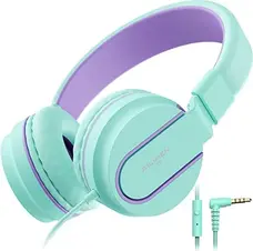 Ailihen children Headphones with cable light green