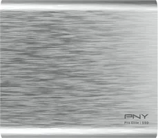 PNY Pro Elite Portable SSD, Silver Brush, 500GB, USB-C 3.1