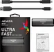 ADATA SE760, Titan-Gray, 256GB, USB-C 3.1