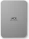 LaCie Mobile Drive V2, Moon Silver, 2TB, USB-C 3.0