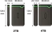 Transcend StoreJet 25M3C, Iron Gray, 4TB, USB-C 3.0