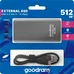 goodram essential HL100 external SSD, 512GB, USB-C 3.0