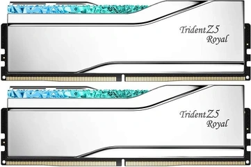 G.Skill Trident Z5 Royal RGB Silver DIMM Kit 32GB, DDR5-6400, CL32-39-39-102