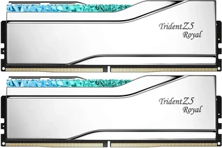 G.Skill Trident Z5 Royal RGB Silver DIMM Kit 64GB, DDR5-6400, CL32-39-39-102