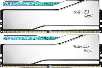 G.Skill Trident Z5 Royal RGB Silver DIMM Kit 64GB, DDR5-6400, CL32-39-39-102, on-die ECC