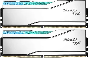 G.Skill Trident Z5 Royal RGB Silver DIMM Kit 32GB, DDR5-6400, CL32-39-39-102, on-die ECC