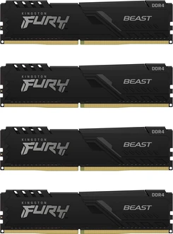 Kingston FURY Beast UDIMM 32GB Kit, DDR4-2666, CL16-18-18, 1RX8
