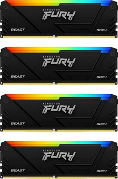 Kingston FURY Beast RGB DIMM Kit 32GB, DDR4-3200, CL16-18-18