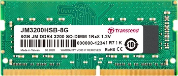 Transcend JetRam SO-DIMM 8GB, DDR4-3200, CL22, 1RX8