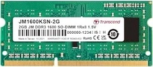 Transcend JetRam SO-DIMM 2GB, DDR3-1600, CL11, 1RX8