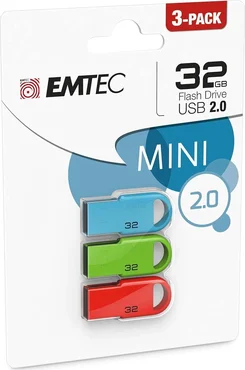 Emtec D250 Mini 32GB, USB-A 2.0, 3er-Pack