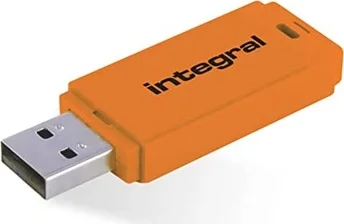 Integral Neon orange 64GB, USB-A 2.0