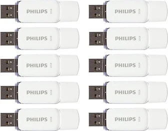 Philips Snow Edition 32GB, USB-A 2.0, 10er-Pack