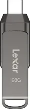 Lexar JumpDrive D400 128GB, USB-A 3.0/USB-C 3.0