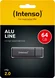 Intenso Alu Line anthrazit 64GB, USB-A 2.0
