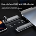 SSK SD301 Pro 1TB, USB-A 3.1/USB-C 3.1